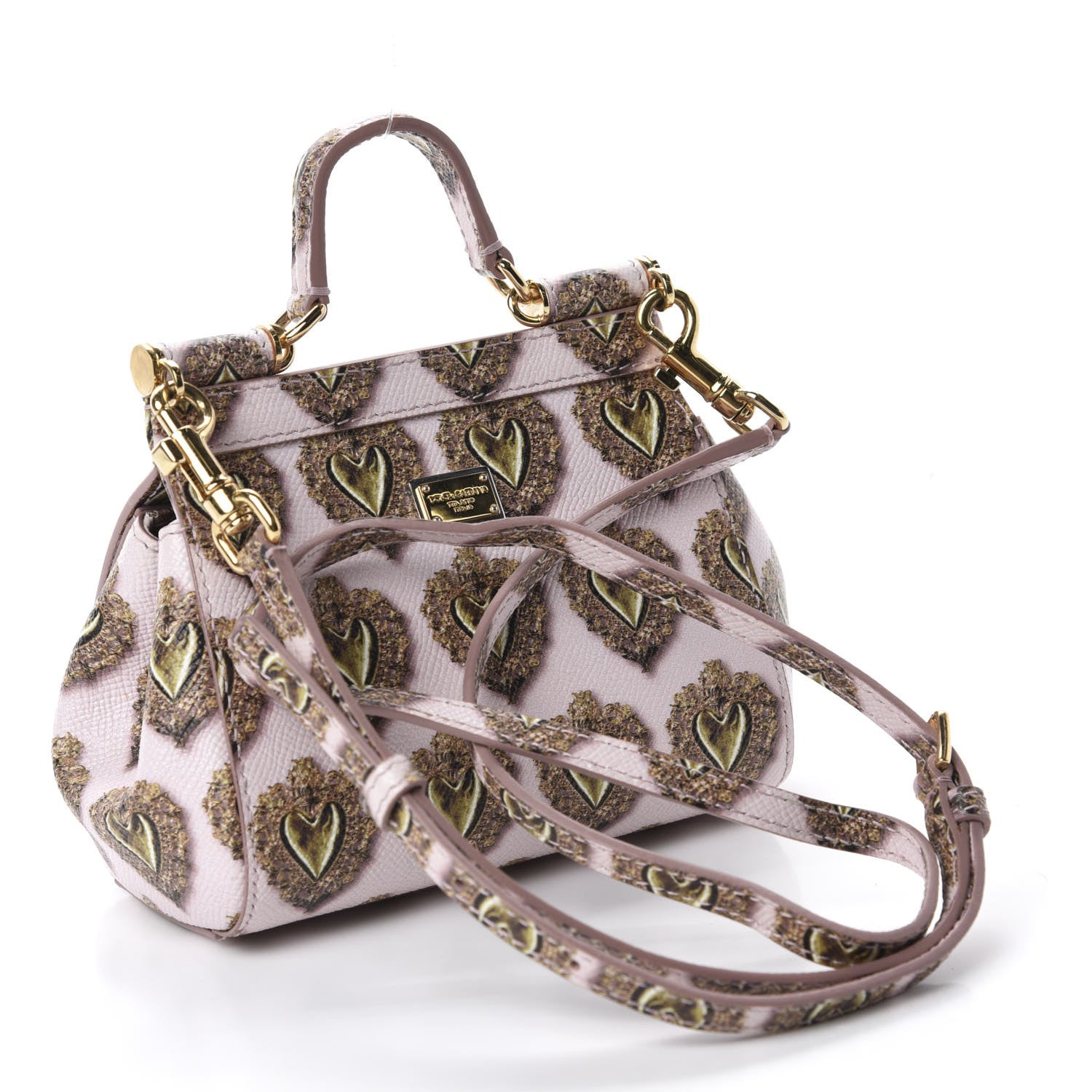 Dolce & Gabbana Dauphine Sacred Heart Mini Miss Sicily Satchel Pink 3 of 10