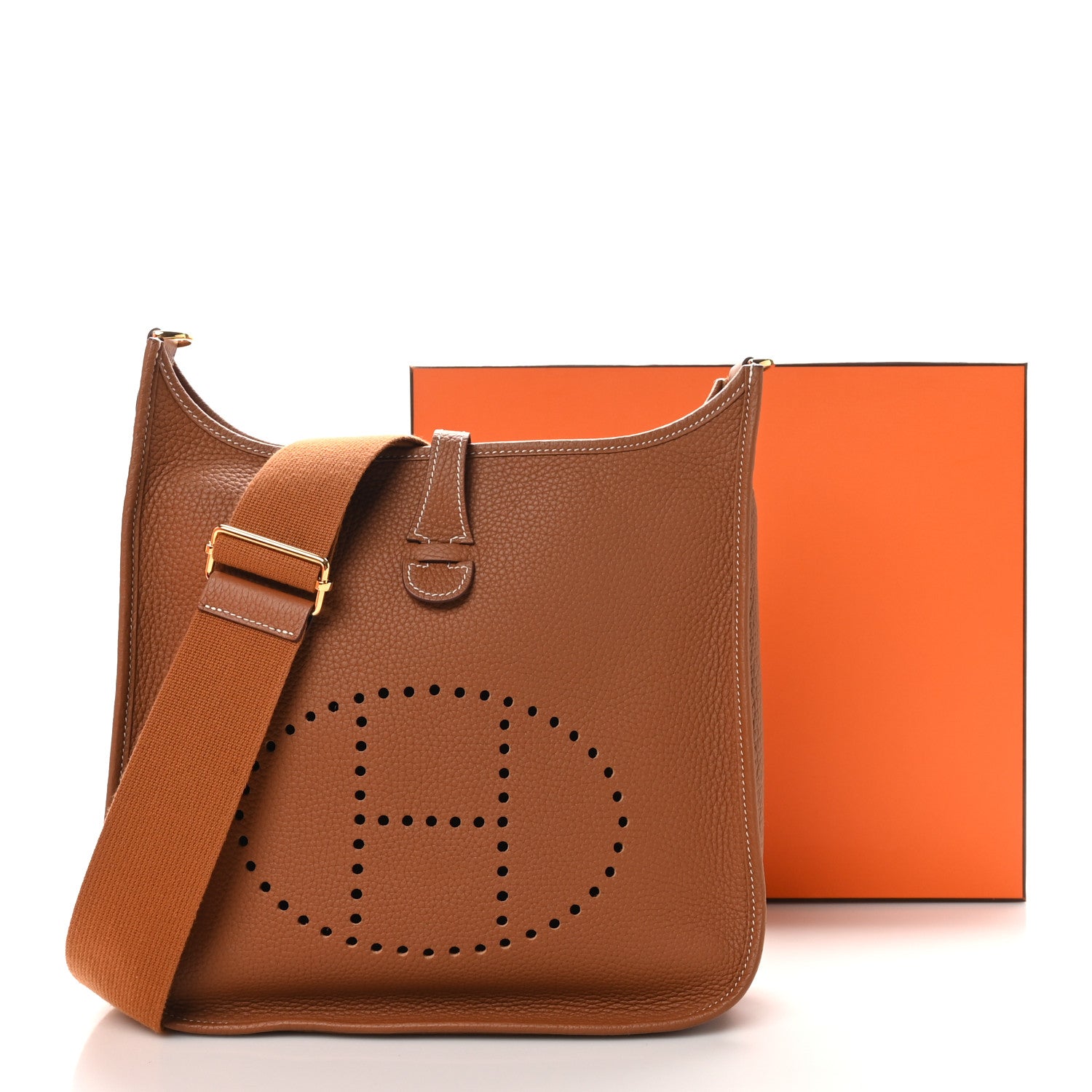 Hermes Taurillon Clemence Evelyne III PM Gold 11 of 11