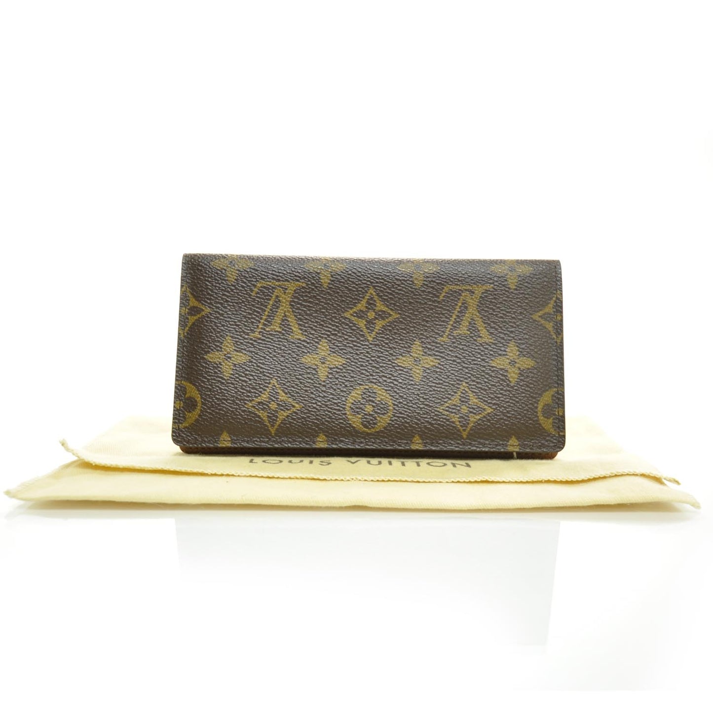 Monogram Simple Checkbook Holder Wallet