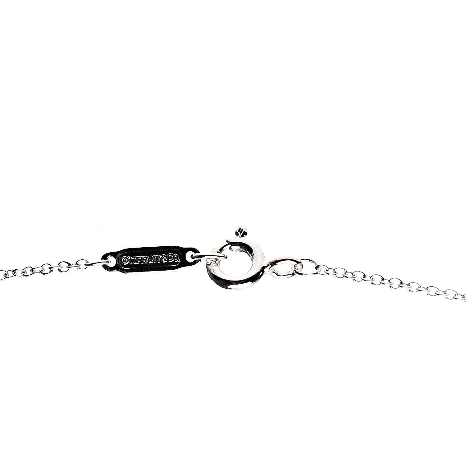 Tiffany 18K White Gold Diamond 1837 Triple Interlocking Circles Pendant Necklace 5 of 5