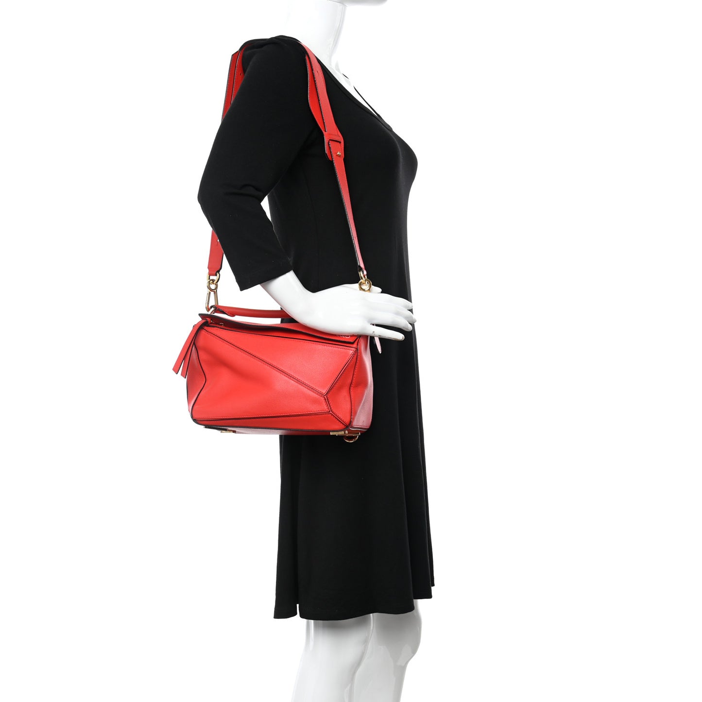 Calfskin Small Puzzle Bag Scarlet