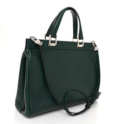 Gucci Grainy Calfskin Small Zumi Top Handle Bag Vintage Green 3 of 11