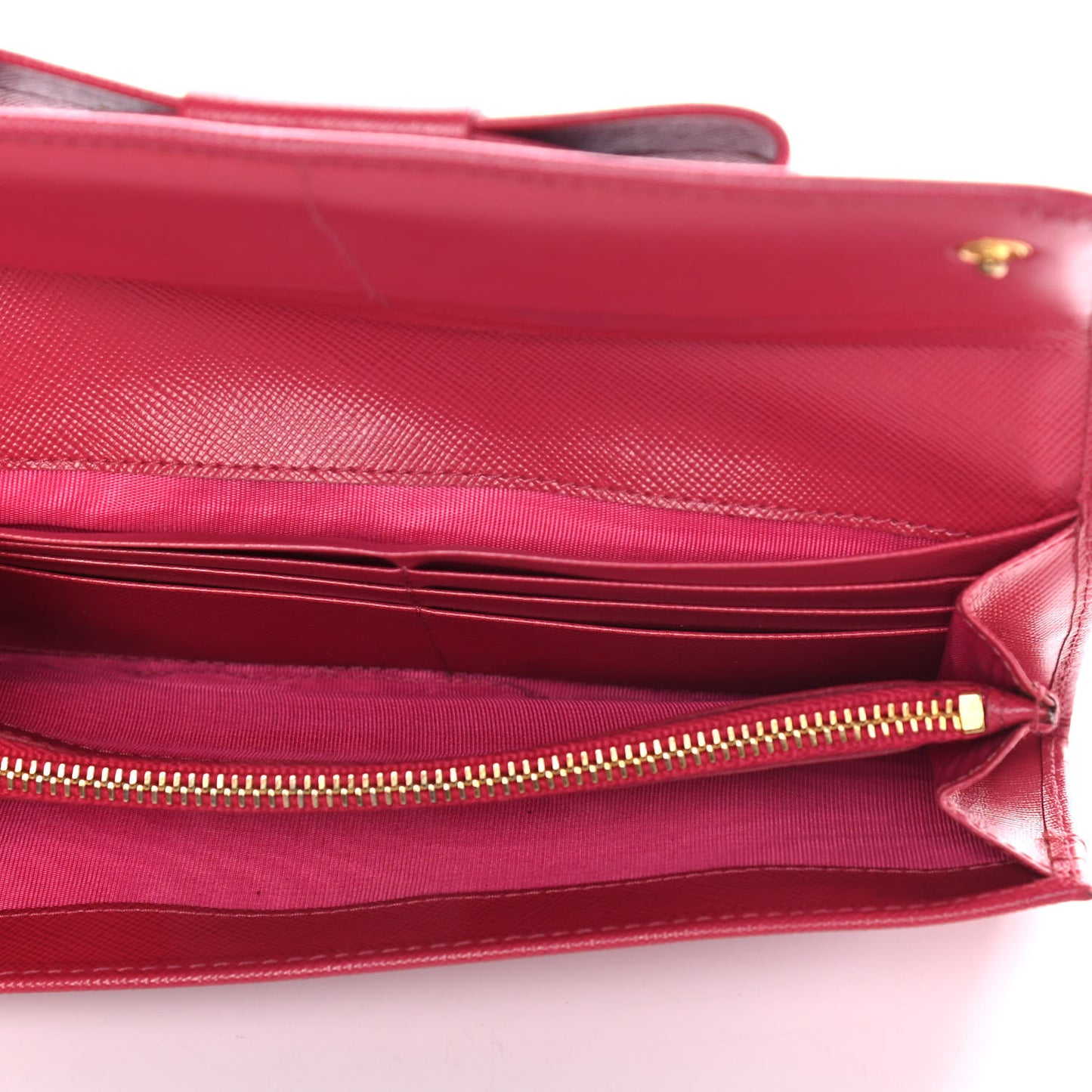 Saffiano Fiocco Bow Continental Wallet Peonia