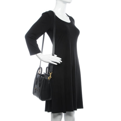 Celine Smooth Calfskin Nano Luggage Black 2 of 7