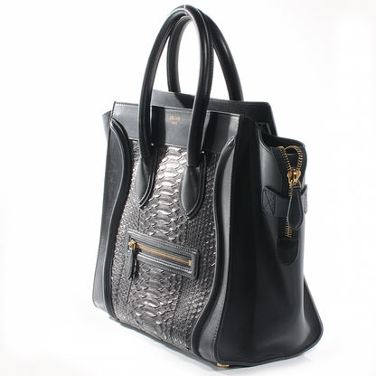 Celine Python Mini Luggage Black 3 of 8