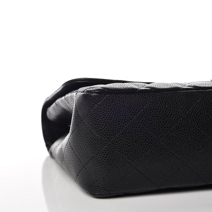Chanel Caviar Quilted Jumbo Single Flap Black 5 of 10