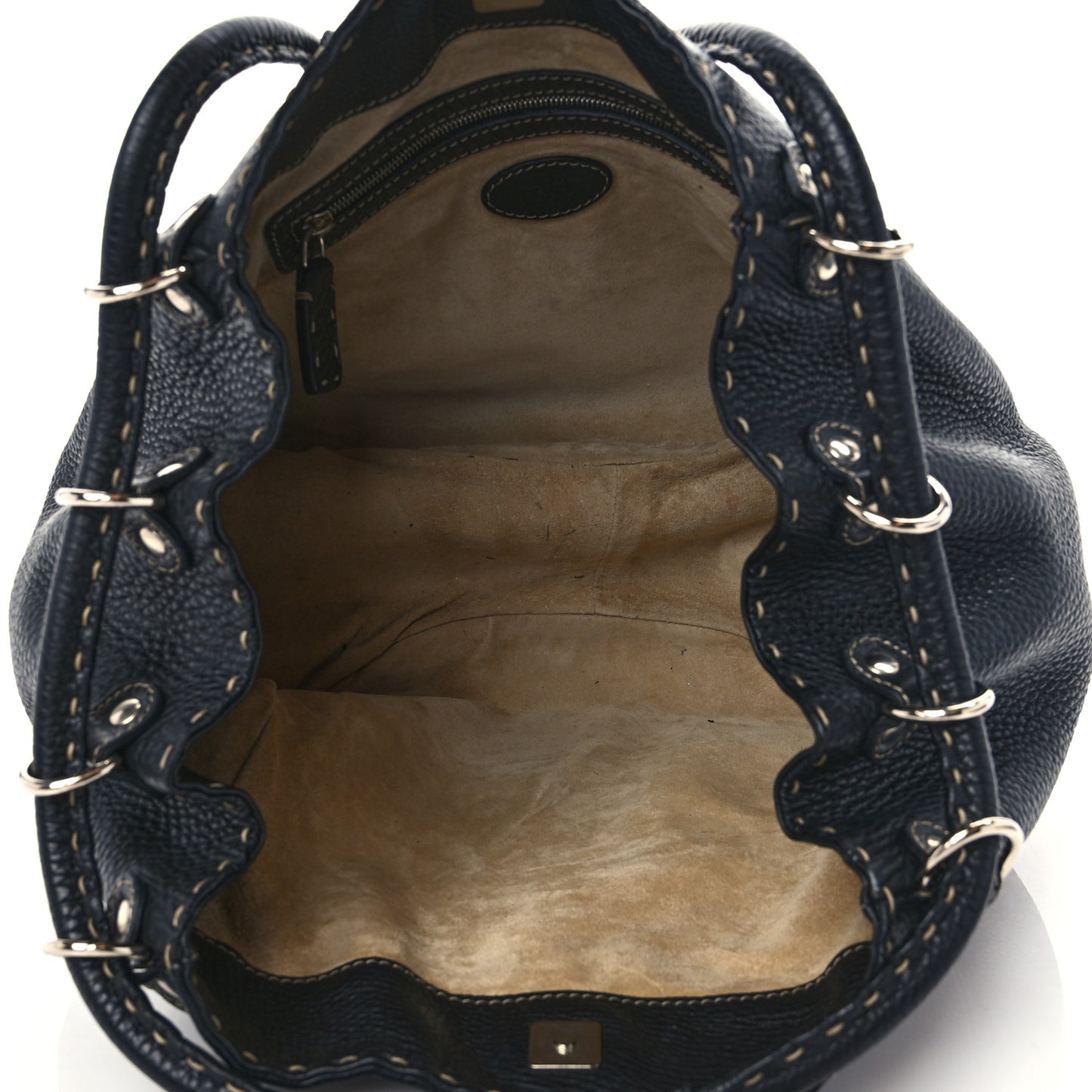 Calfskin Romano Selleria Small Bucket Black