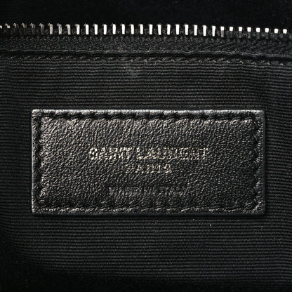 Saint Laurent Crinkled Calfskin Matelasse Monogram Medium Niki Chain Satchel Storm 6 of 10