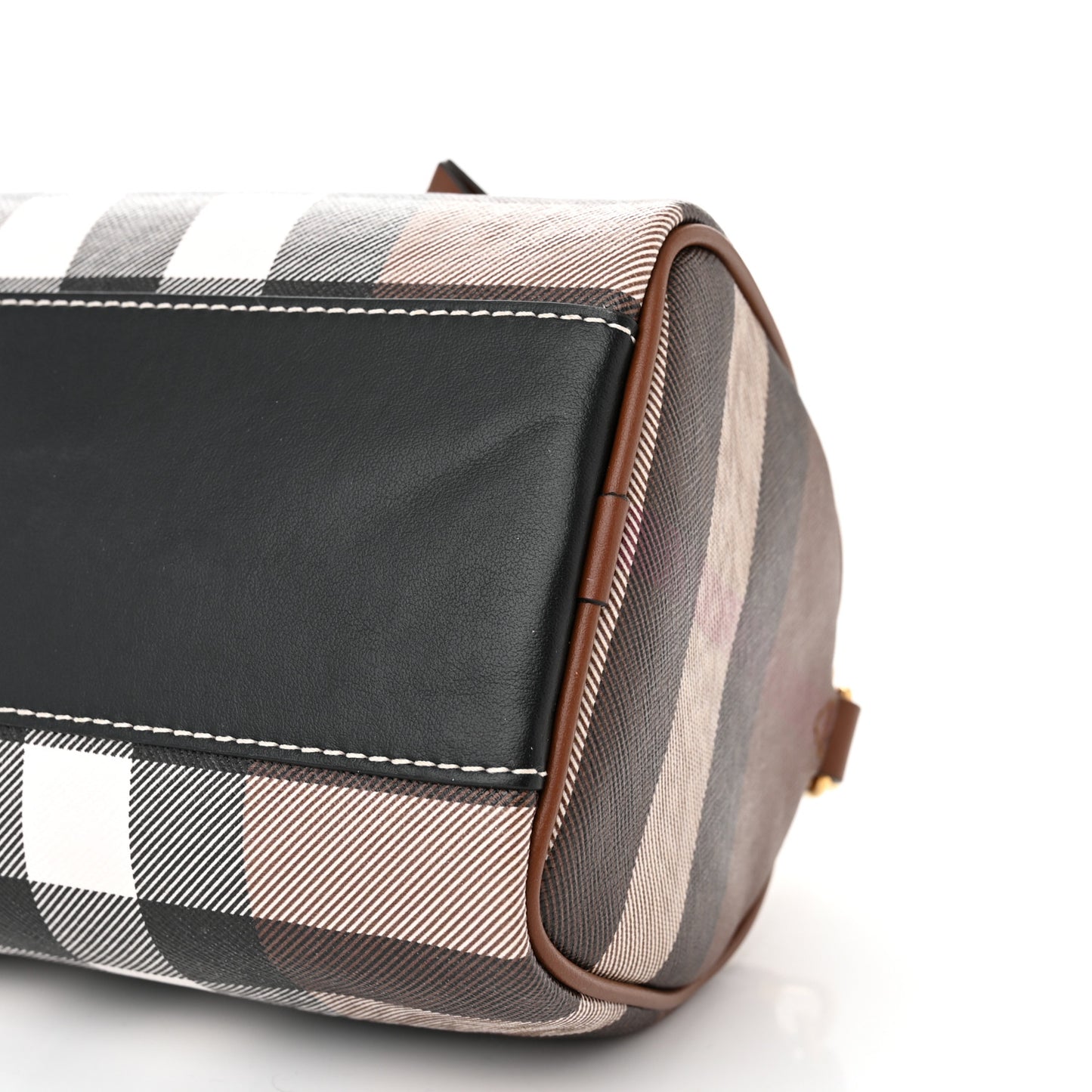 E-canvas Check Mini Bowling Bag Dark Birch Brown