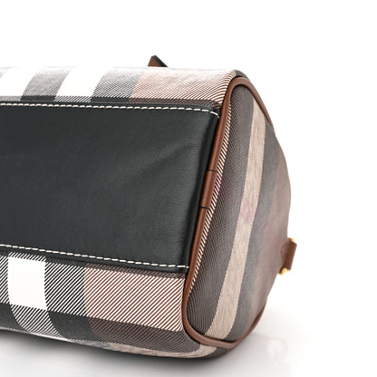 Burberry E-canvas Check Mini Bowling Bag Dark Birch Brown 9 of 9