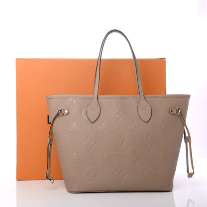 Louis Vuitton Empreinte Monogram Giant Neverfull MM Tourterelle 10 of 10