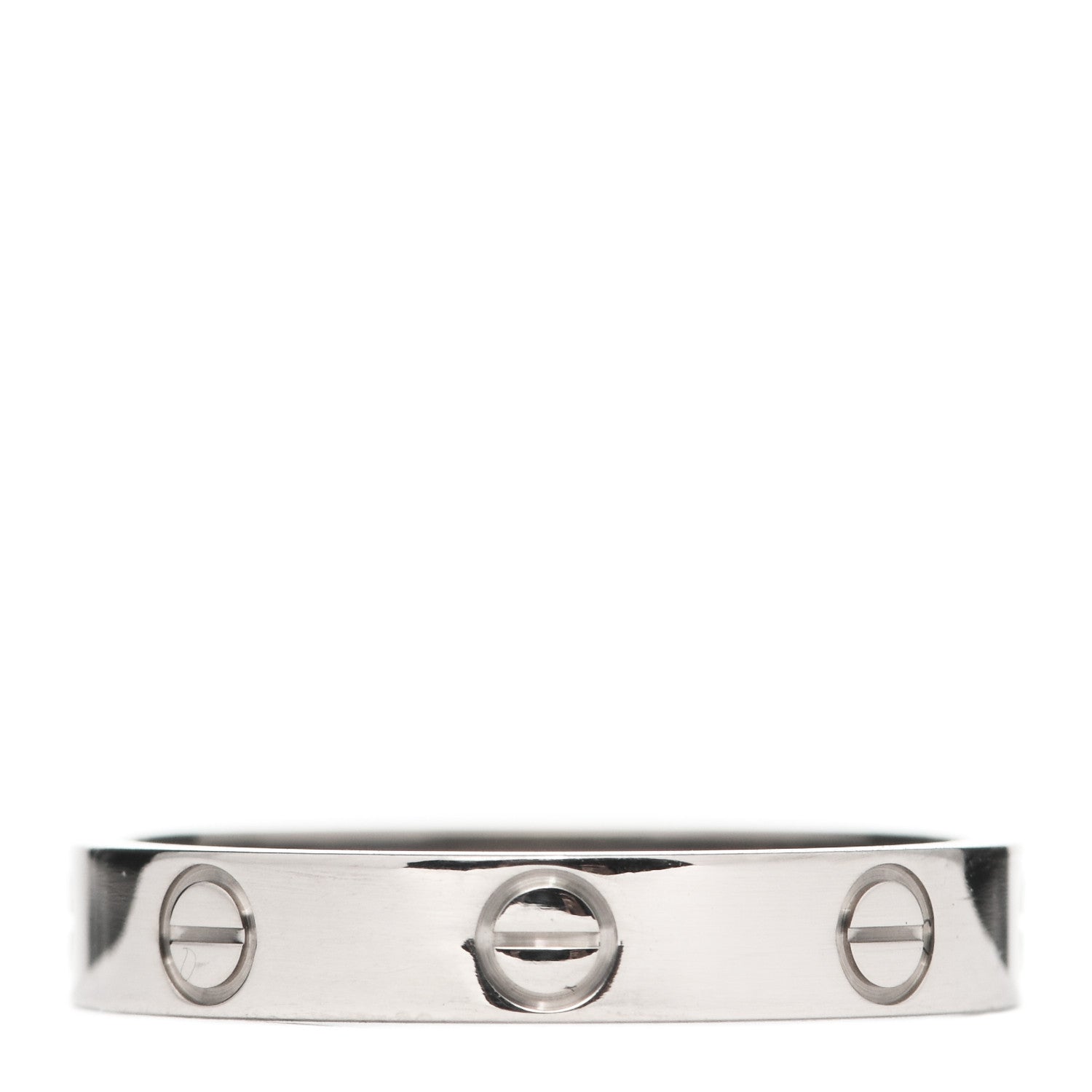 Cartier 18K White Gold 3.5mm LOVE Wedding Band Ring 57 8 1 of 5