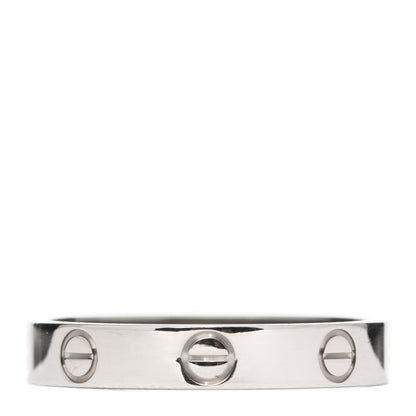 Cartier 18K White Gold 3.5mm LOVE Wedding Band Ring 57 8 1 of 5