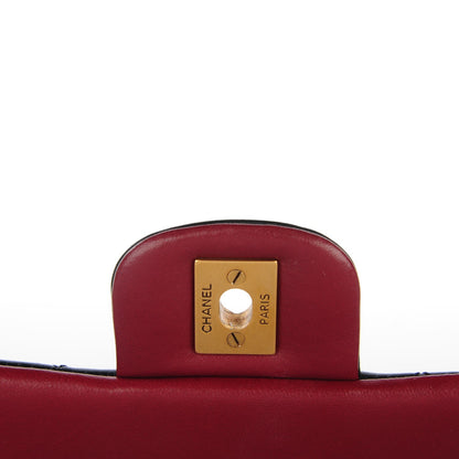 Chanel Calfskin Quilted Brasserie Gabrielle Menu CC Clutch Dark Red 5 of 8