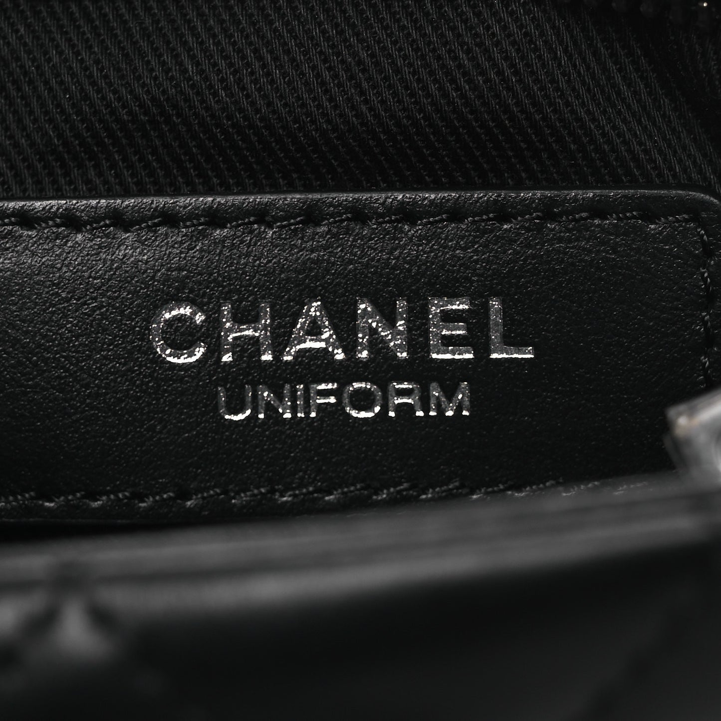Lambskin Quilted Uniform Crossbody Bag Black