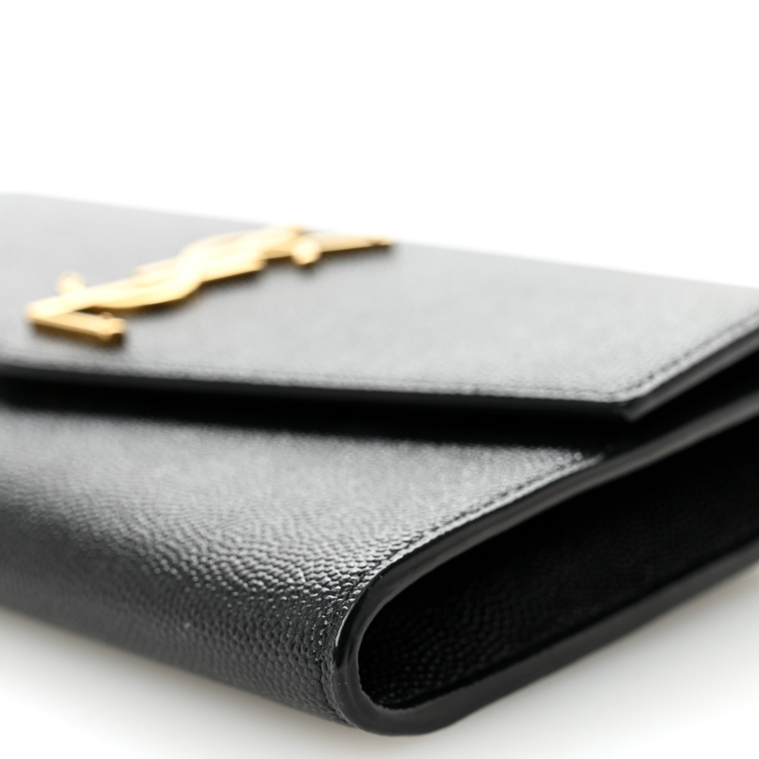 Saint Laurent Grain de Poudre Uptown Chain Wallet Black 10 of 11