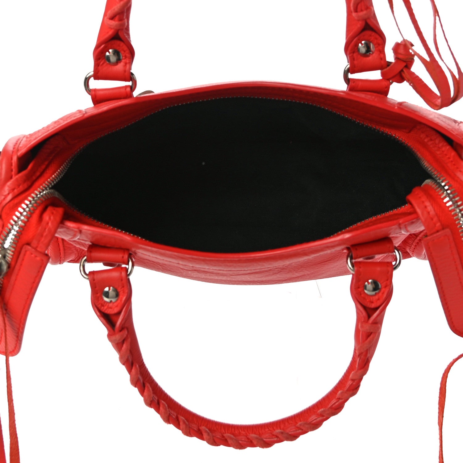 Balenciaga Matte Goatskin Rubber Covered Classic Hardware Mini City Rouge Coquelicot Rouge Braise 5 of 11