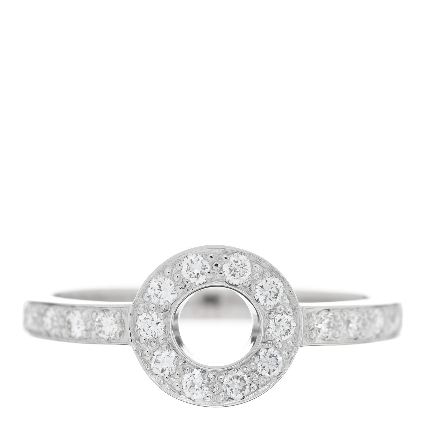 Tiffany Platinum Diamond Open Circle Ring 48 4.5 1 of 4