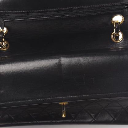 Chanel Lambskin Quilted Medium Double Flap Black 12 of 19