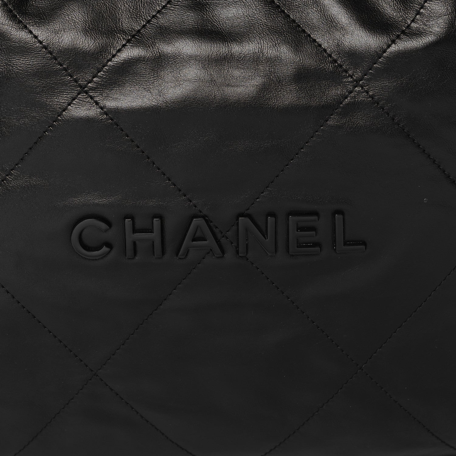 Chanel Shiny Calfskin Quilted Small Chanel 22 So Black 9 of 11