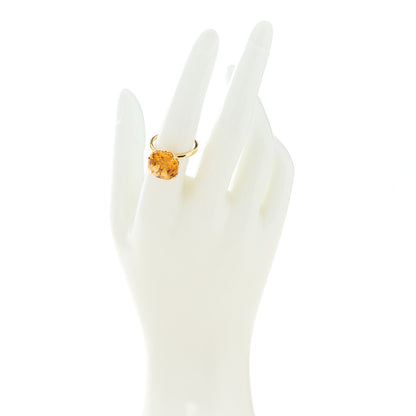 Tiffany 18K Yellow Gold Citrine Octagonal Sparklers Cocktail Ring 55 7.25 2 of 6