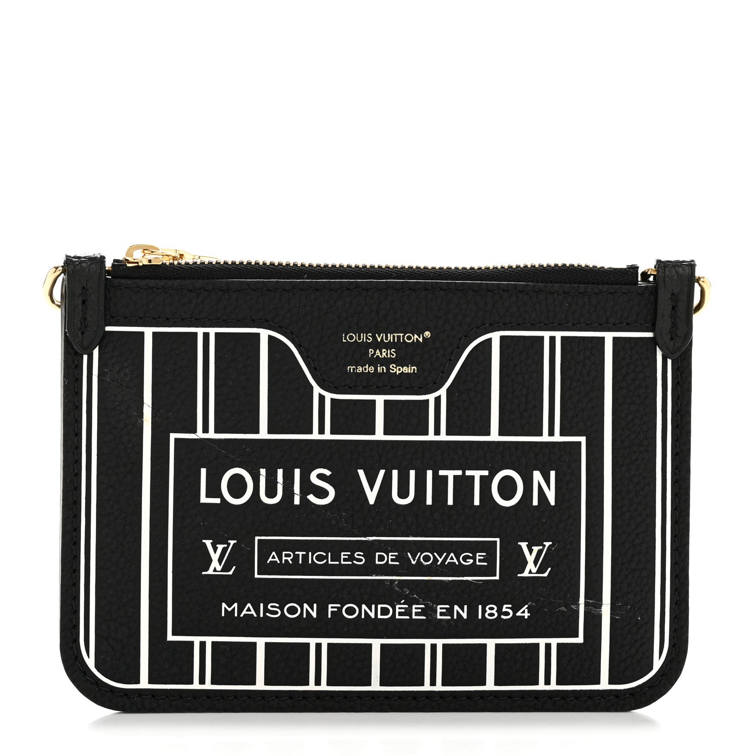 Louis Vuitton Calfskin Neverfull Inside Out BB Pochette Black 1 of 6