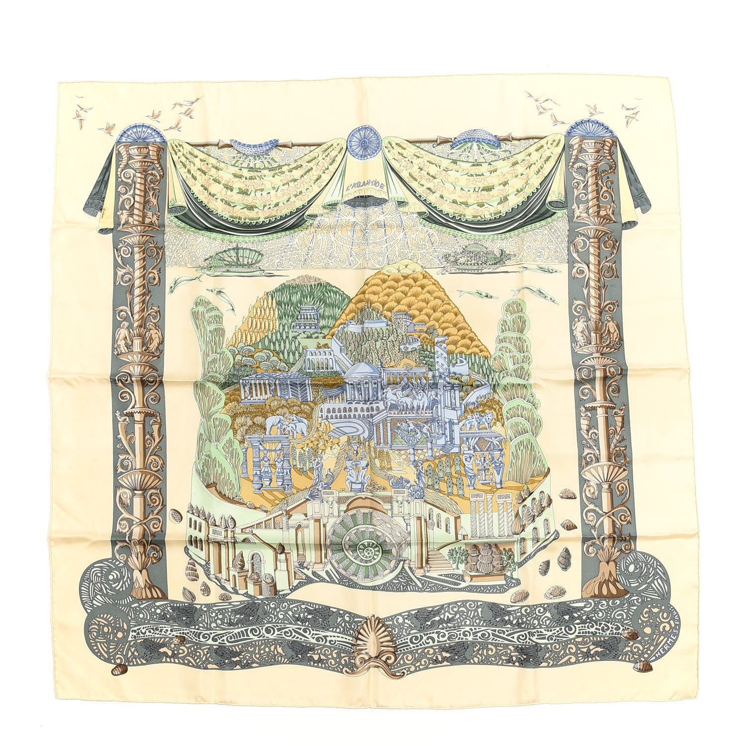 Hermes Silk L’Atlantide Scarf 90 1 of 5