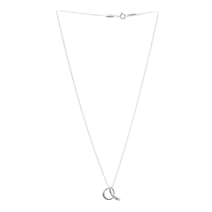 Tiffany Sterling Silver Elsa Peretti Letter A Pendant Necklace 3 of 6