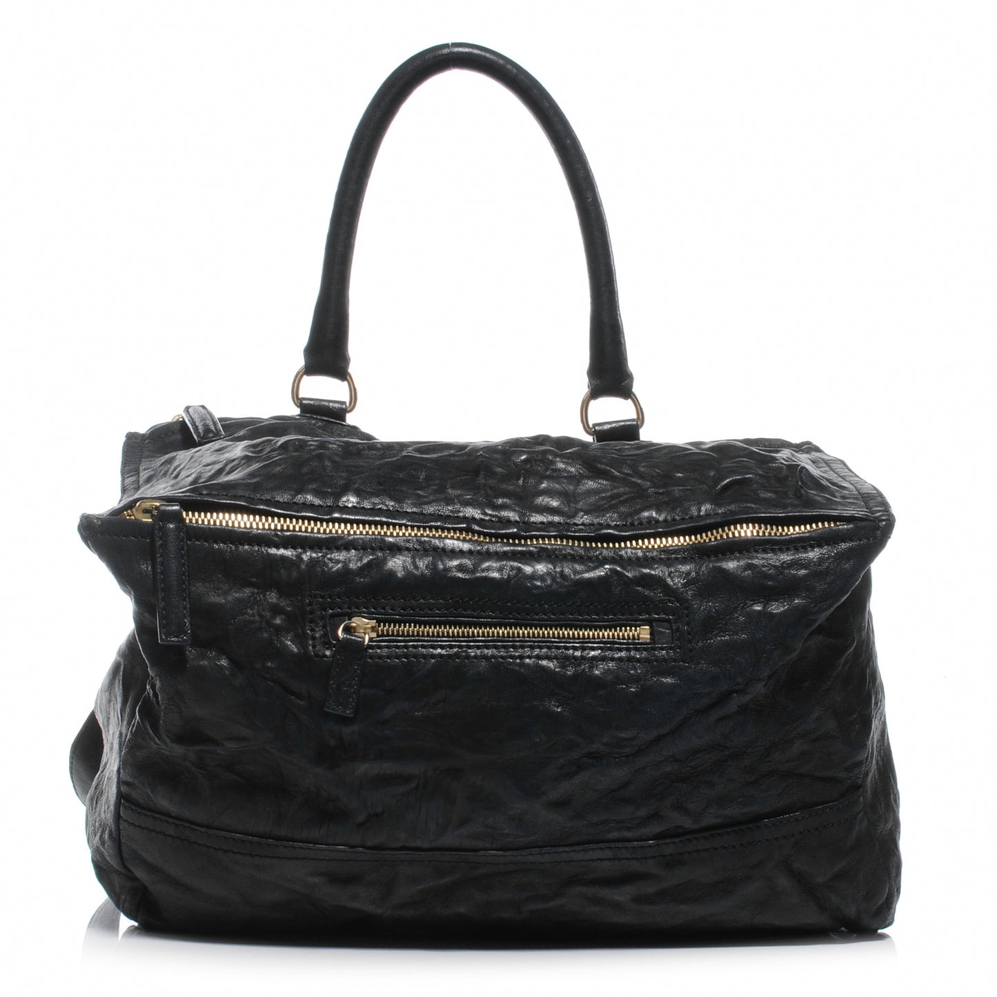 Tumbled Sheepskin Medium Pandora Bag Black