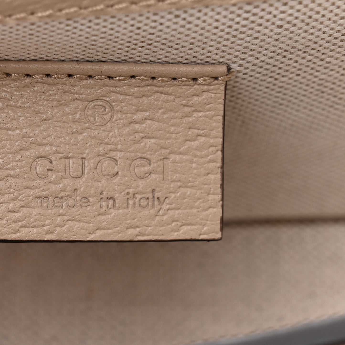 GG Supreme Monogram Textured Dollar Calfskin Mini Horsebit 1955 Shoulder Bag Beige Mystic White Oatmeal
