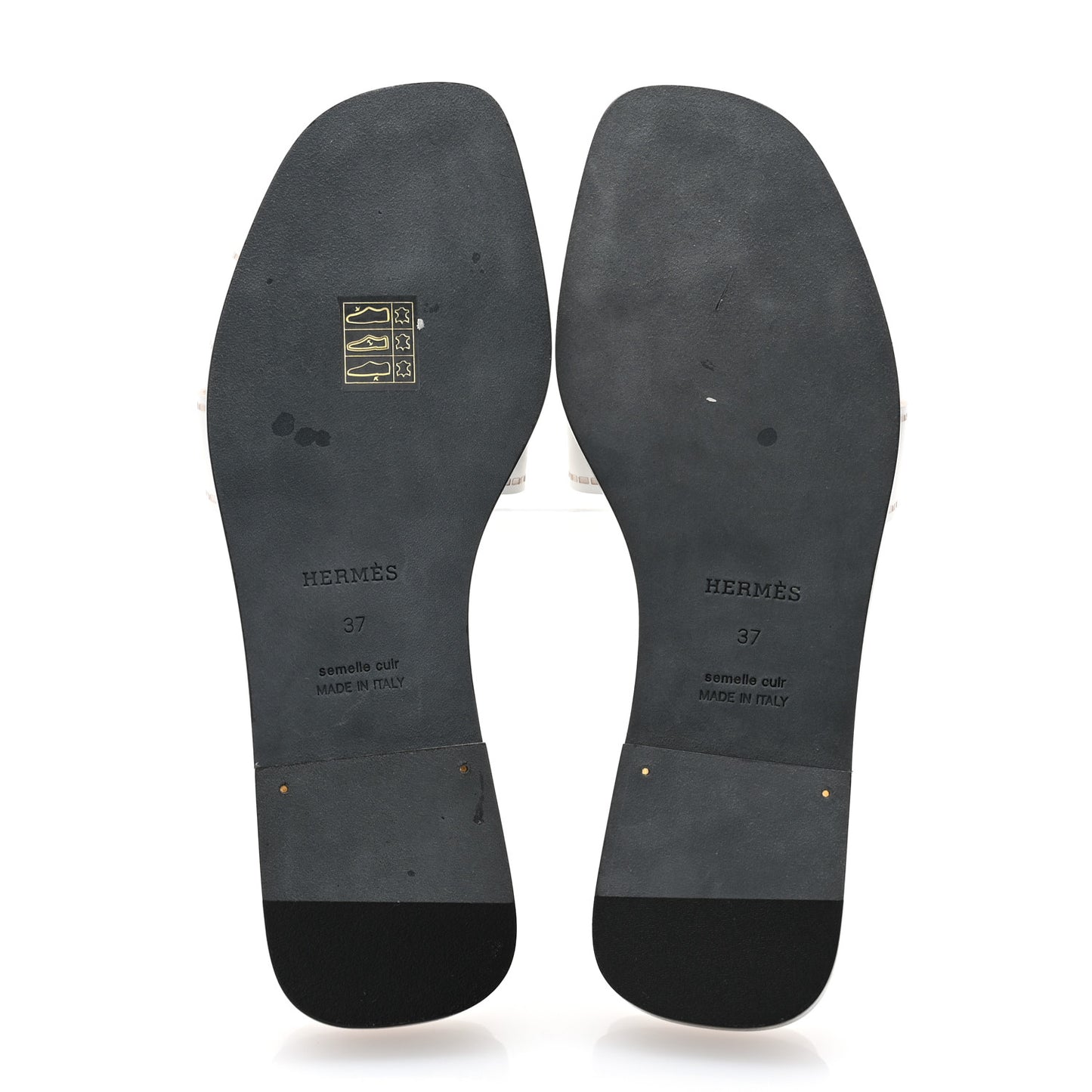 Calfskin Mosaique Idioma Sandals 37 White