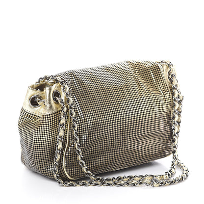 Chanel Metallic Lambskin Perforated Hollywood Accordion Flap Bag Gold 2 of 9