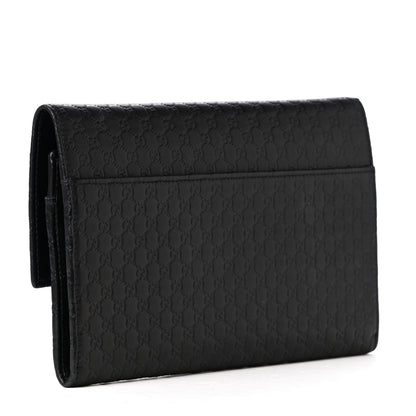 Gucci Microguccissima Travel Organizer Flap Wallet Black 2 of 5