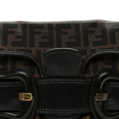 Fendi Zucca B Bis Flap Bag Tobacco Castagna 8 of 13