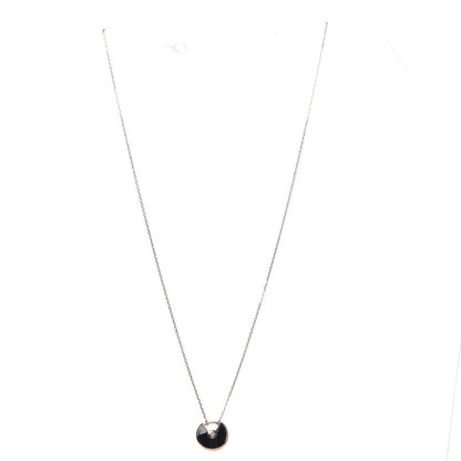 Cartier 18K Pink Gold Diamond Black Onyx XS Amulette de Cartier Pendant Necklace 3 of 7