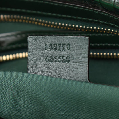 Gucci Patent Horsebit Glam Boston Tote Bag Green 6 of 9