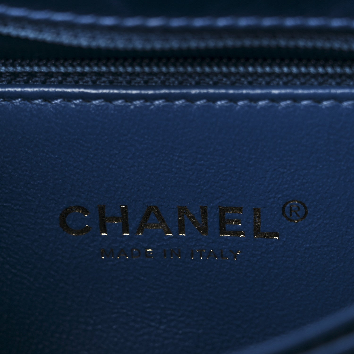 Chanel Calfskin Lizard Chevron Quilted Mini Coco Handle Flap Blue 7 of 12