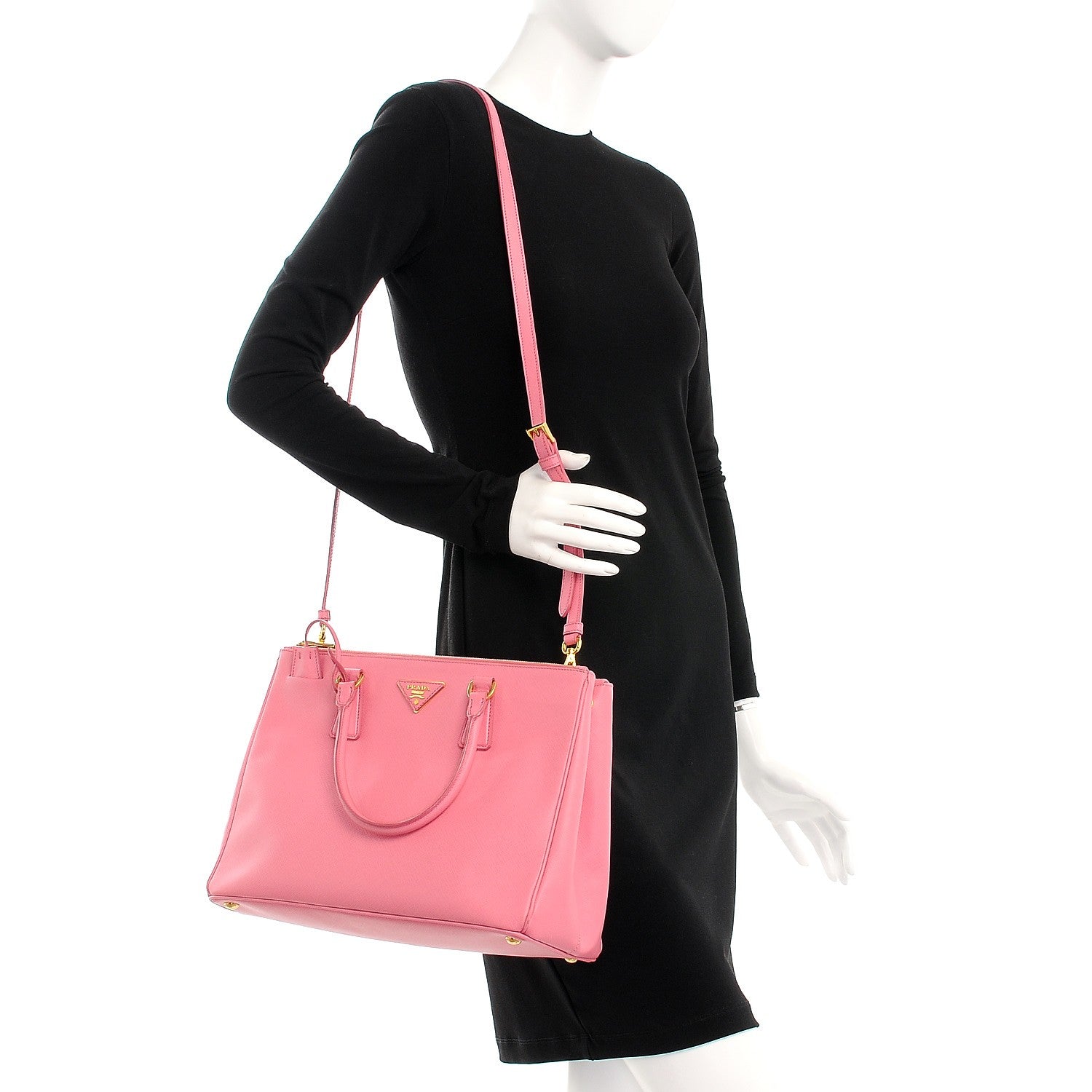 Prada Saffiano Medium Galleria Double Zip Tote Geranio 2 of 9