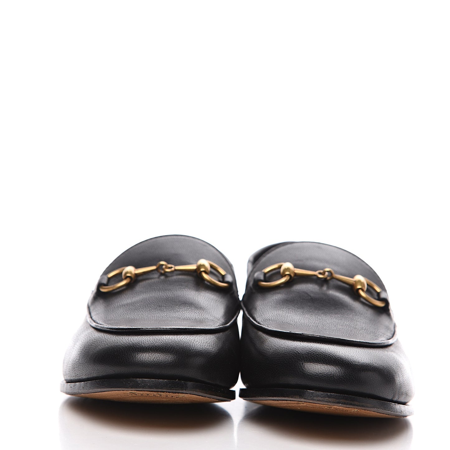 Lambskin Womens Brixton Horsebit Loafers 35 Black