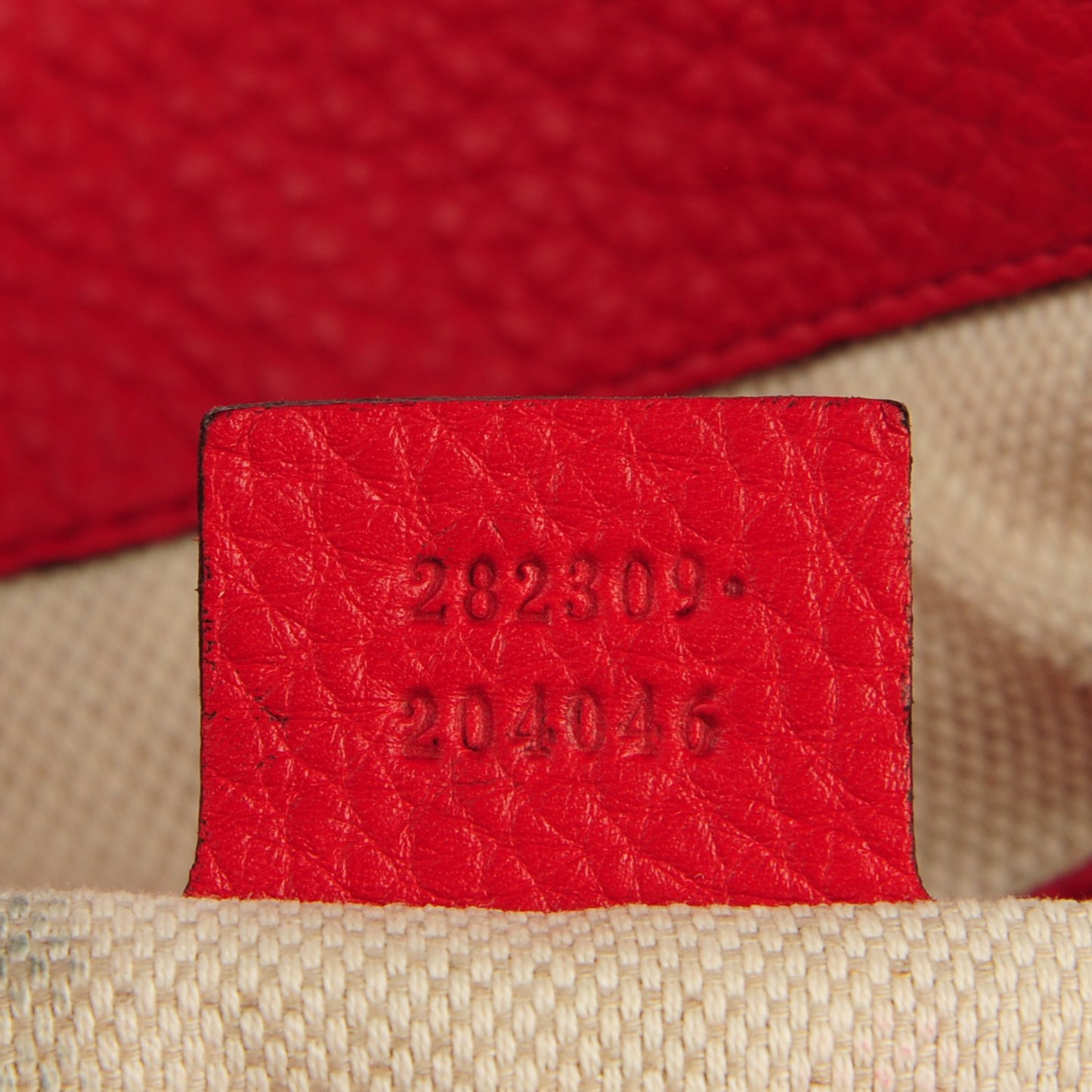 Pebbled Calfskin Medium Soho Shoulder Bag Red