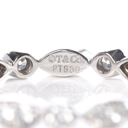 Tiffany Platinum Diamond Jazz Band Ring 52 6 4 of 5