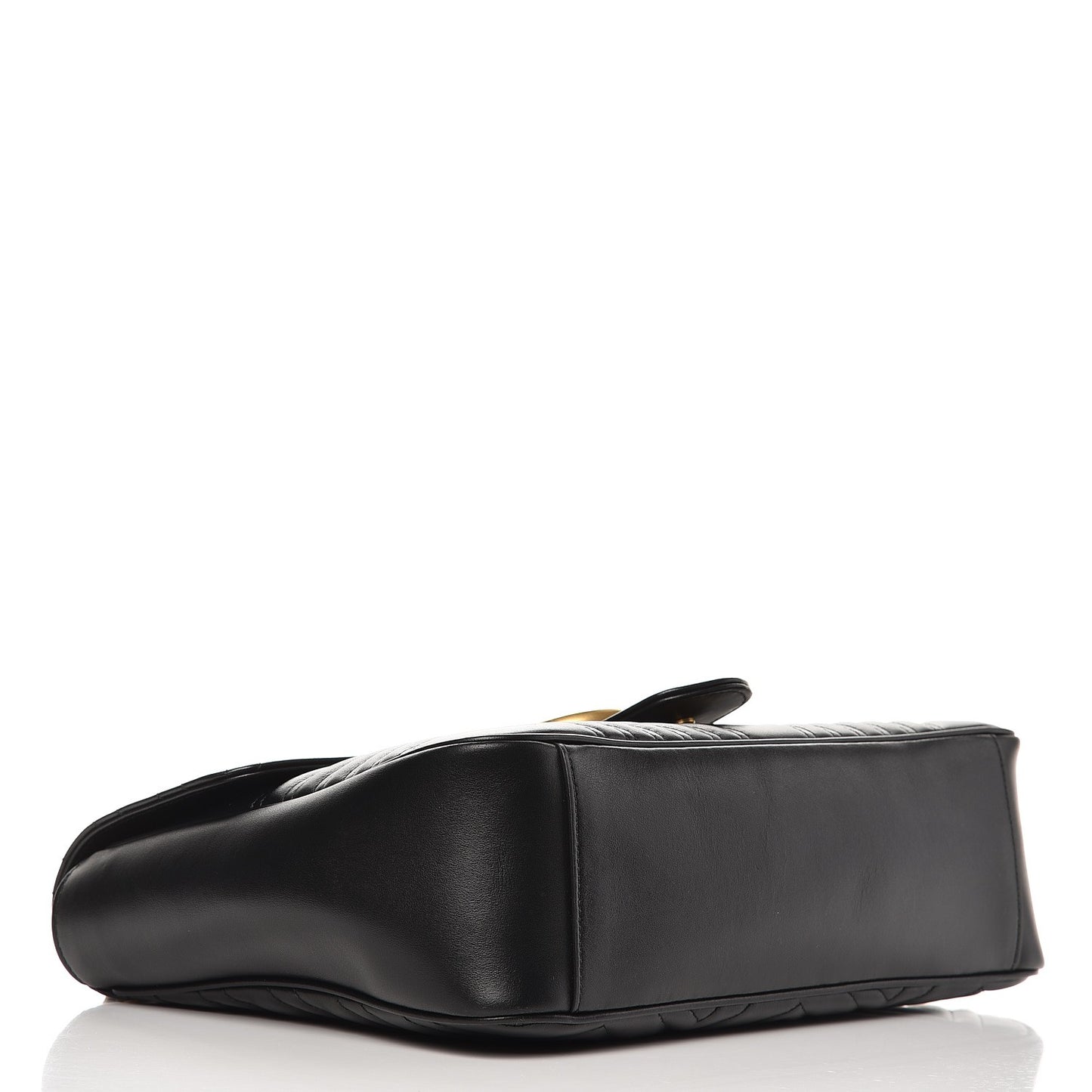 Calfskin Matelasse Large GG Marmont Shoulder Bag Black