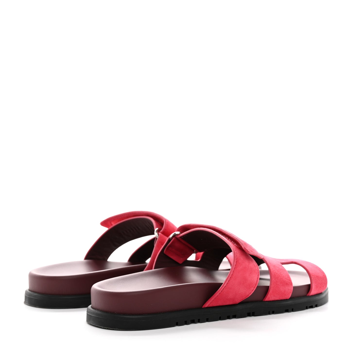 Suede Goatskin Womens Chypre Sandals 38 Rose Framboise