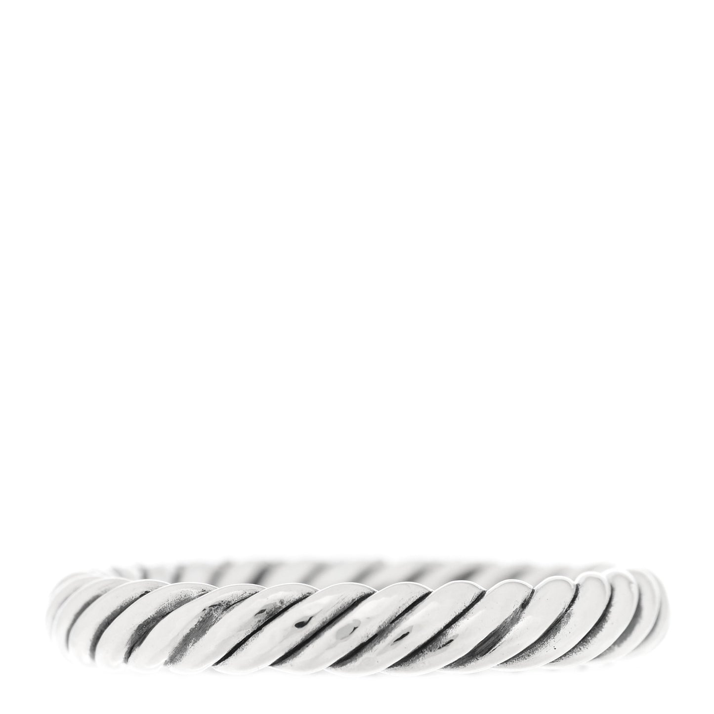 Sterling Silver Diamond Petite Pave Band Ring 52 6