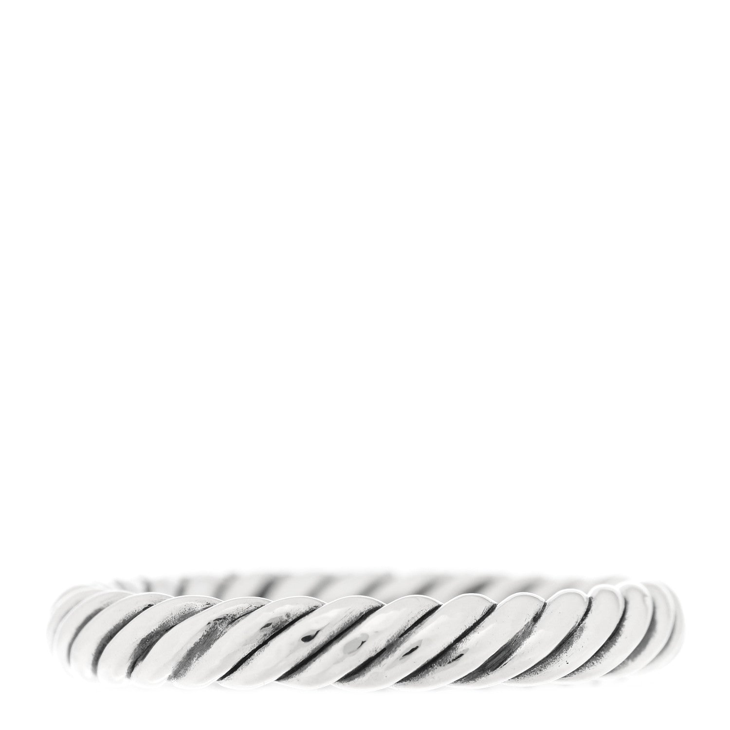 David Yurman Sterling Silver Diamond Petite Pave Band Ring 52 6 3 of 5