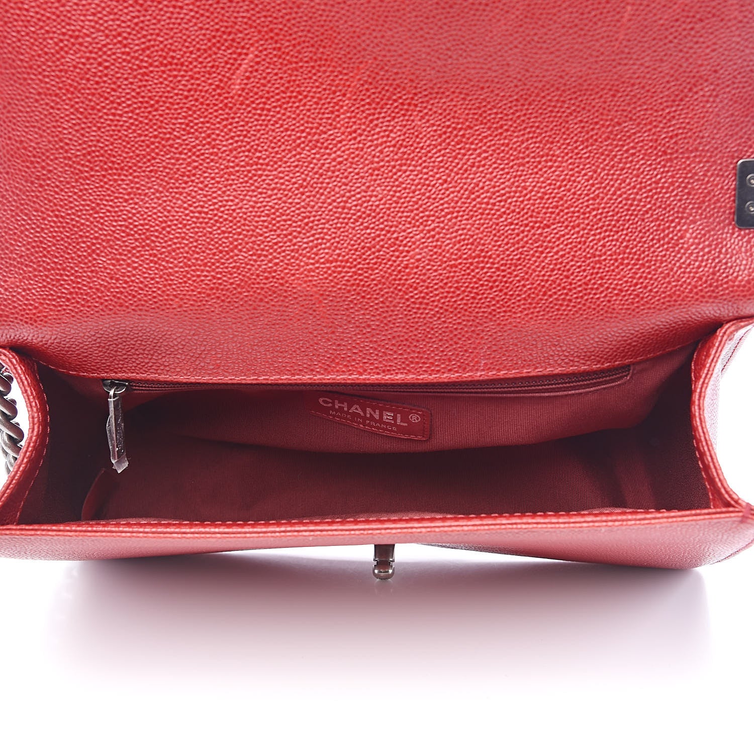 Chanel Caviar Quilted New Medium Boy Flap Dark Red 5 of 13