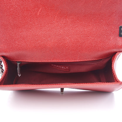 Chanel Caviar Quilted New Medium Boy Flap Dark Red 5 of 13