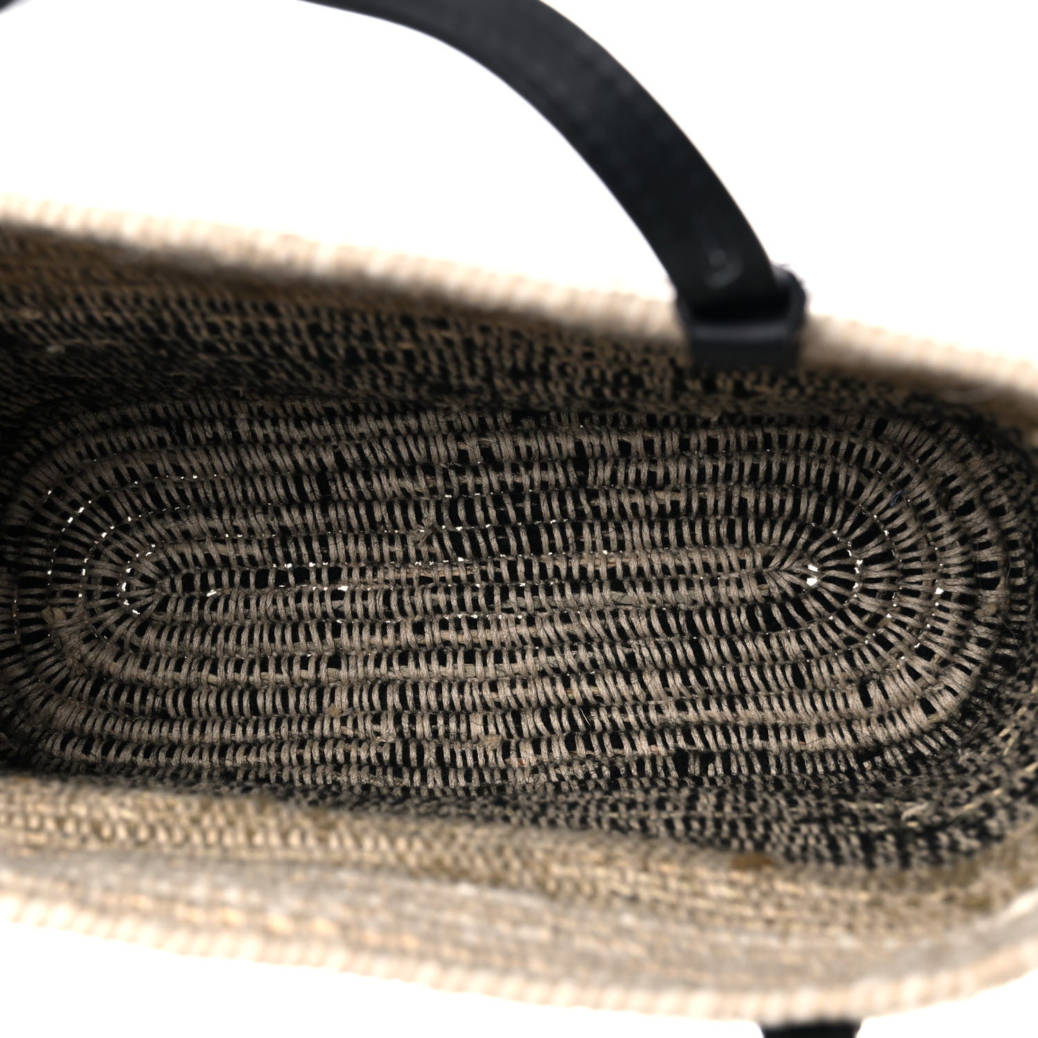 Loewe Raffia Square Small Basket Tote Bag Ombre Black 5 of 8