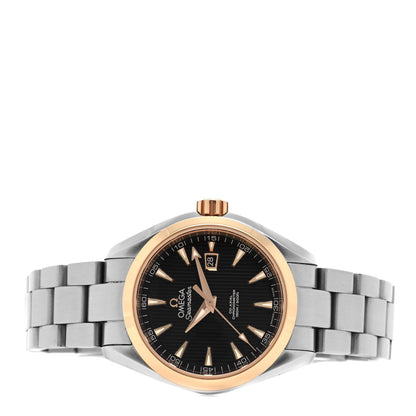 Omega Stainless Steel 18K Yellow Gold 34mm Seamaster Aqua Terra Automatic Watch Black 231.20.34.20.01.003 2 of 5