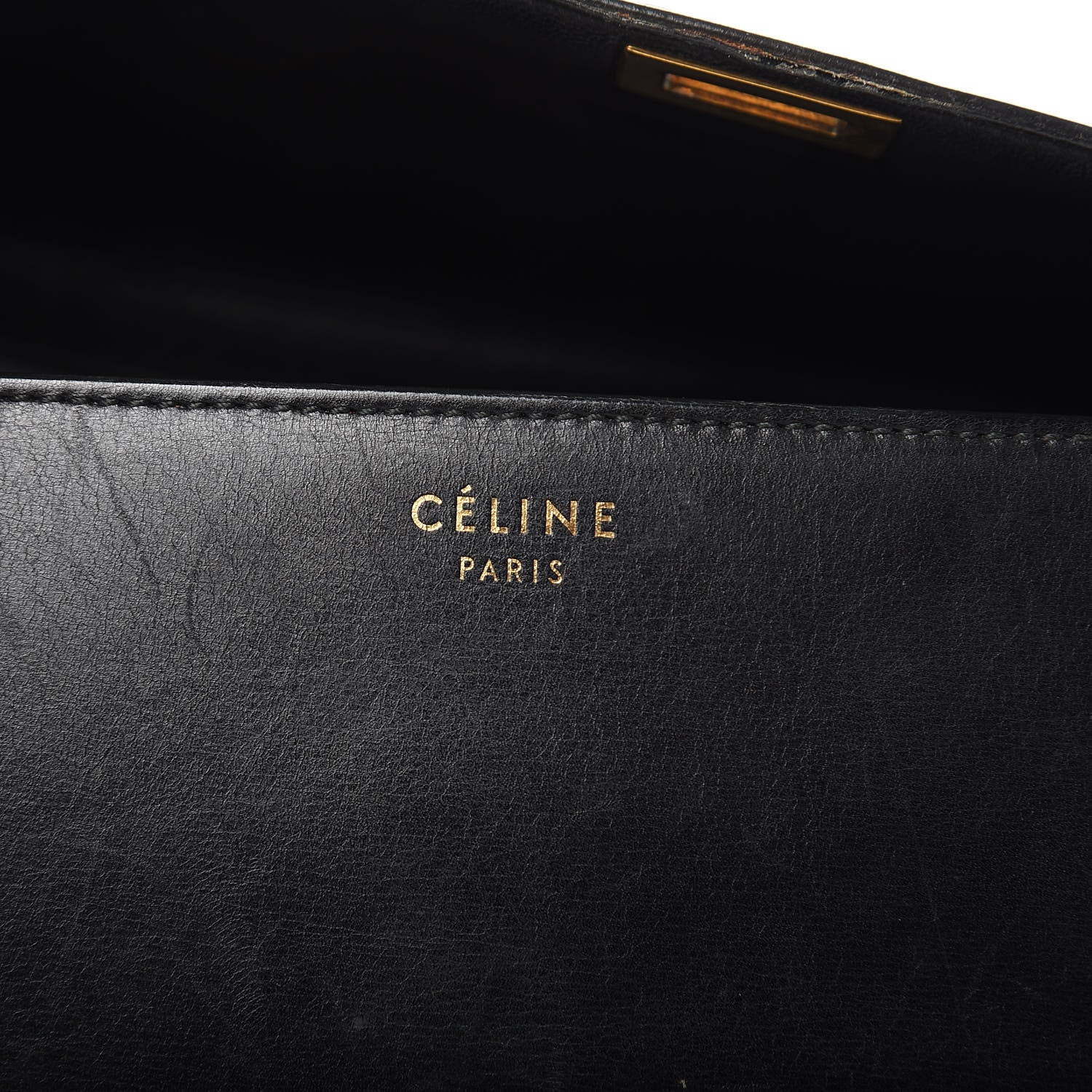 Celine Smooth Calfskin Large Classic Box Flap Bag Black 6 of 25